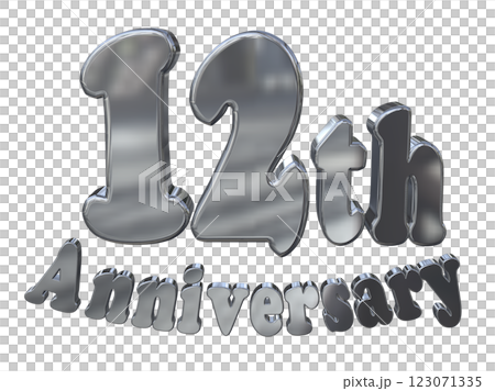 3DCG文字「12th Anniversary/12周年マークキラキラ」シルバー,銀 3DCG文字「12th Anniversary/12周年マークキラキラ」シルバー,銀 123071335