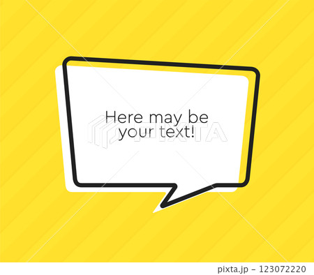 Speech bubble. Space for quote text, frame message Speech bubble. Space for quote text, frame message 123072220