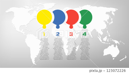 Four steps line infographic, puzzle diagram Four steps line infographic, puzzle diagram 123072226