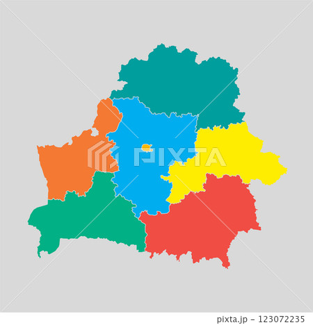 Vector map country Belarus divided on regions Vector map country Belarus divided on regions 123072235