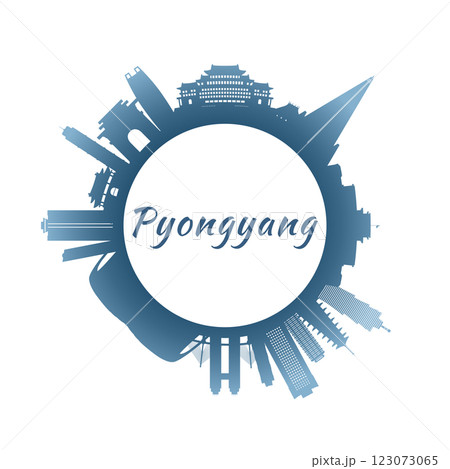 Pyongyang skyline with colorful buildings. Pyongyang skyline with colorful buildings. 123073065
