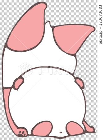 ころんで逆さまになってしまった子パンダ(赤色) ころんで逆さまになってしまった子パンダ(赤色) 123073683