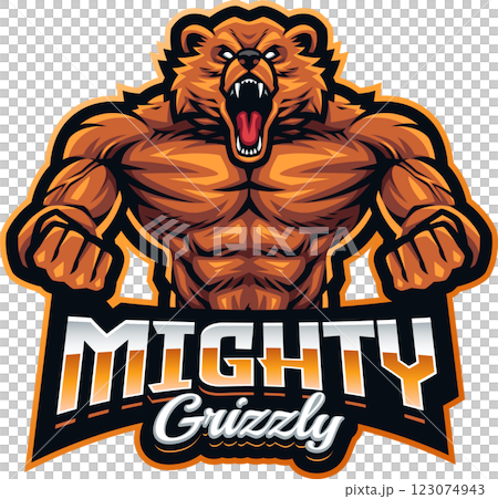 Mighty grizzly mascot Mighty grizzly mascot 123074943