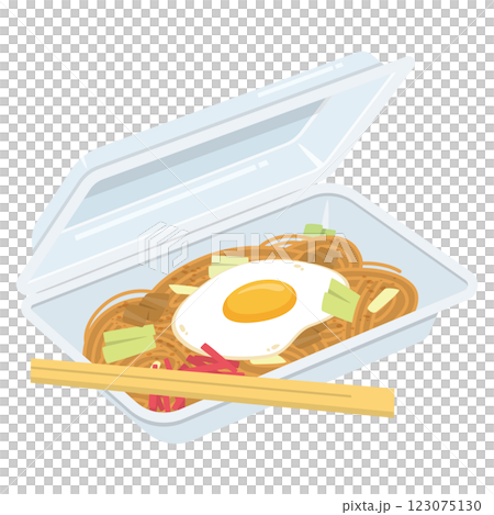 Fried noodles in a pack 123075130