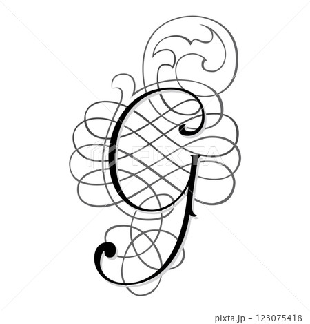 Fantasia Initial Caps Font Capital Letter G vector design Fantasia Initial Caps Font Capital Letter G vector design 123075418