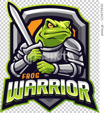 Frog warrior esport mascot Frog warrior esport mascot 123075650