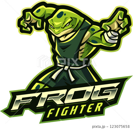 Frog fighter esport mascot 123075658