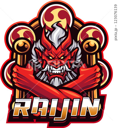 Raijin esport mascot  123076139