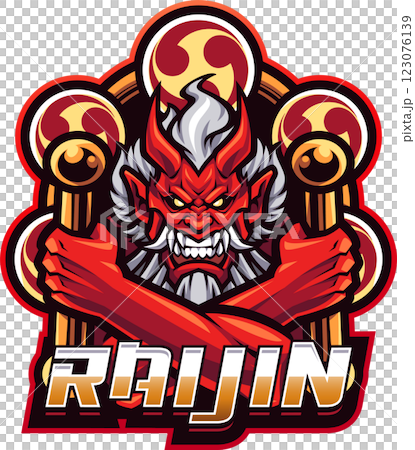 Raijin esport mascot  123076139