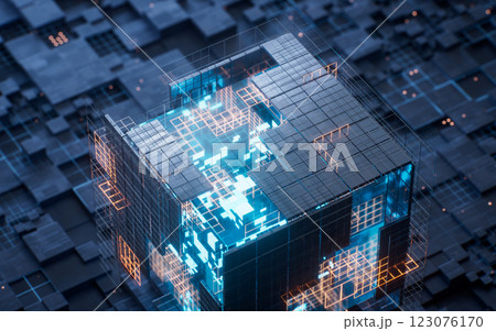 立体 3次元 3D 123076170