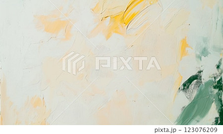 黄色の水彩絵の具で描いたテクスチャ背景 123076209