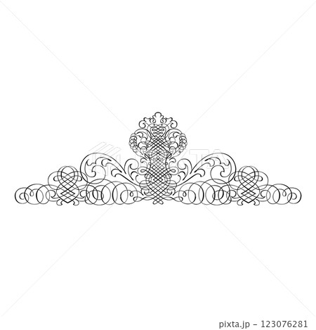 Abstract arabic Vintage Decorative Calligraphy Ornamental Silhouette symbol for tattoo isolated vector 123076281