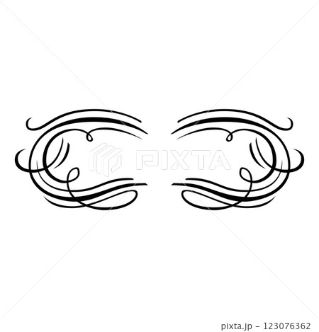 Abstract arabic Vintage Decorative Calligraphy Ornamental Silhouette symbol for tattoo isolated vector 123076362