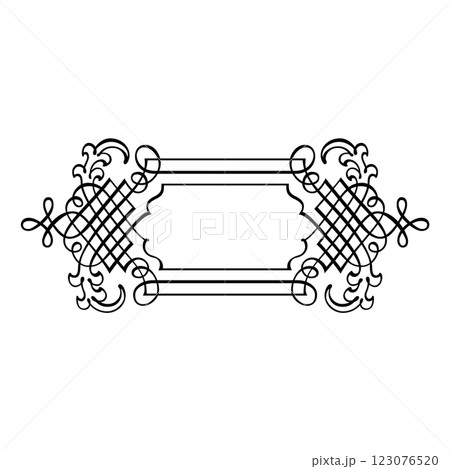 Vintage forged floral classic calligraphic retro vignette scroll frames ornamental design elements black set isolated vector Vintage forged floral classic calligraphic retro vignette scroll frames ornamental design elements black set isolated vector 123076520