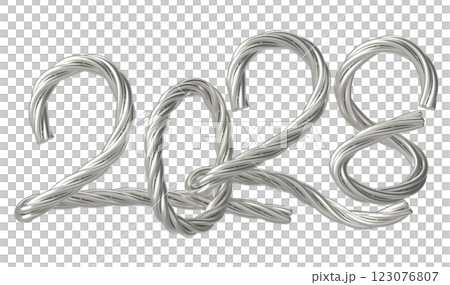 Happy New Yeae Number 3D Render Happy New Yeae Number 3D Render 123076807