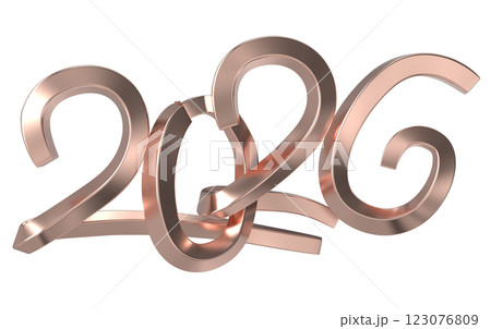 Happy New Yeae Number 3D Render 123076809