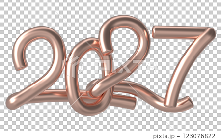 Happy New Yeae Number 3D Render Happy New Yeae Number 3D Render 123076822