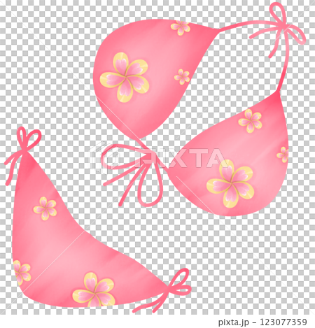 Brightly colored bikini swimsuit 123077359