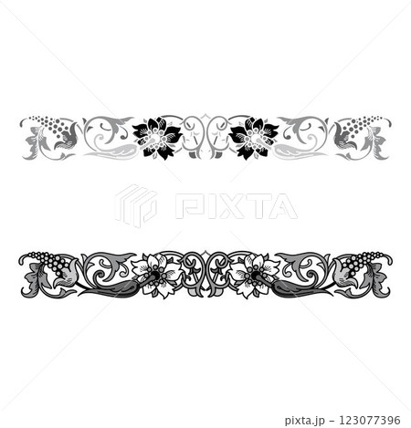 Retro design original floral vintage emblems chalkboard set isolated vector 123077396
