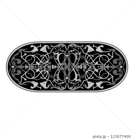 Retro design original floral vintage emblems chalkboard set isolated vector 123077400