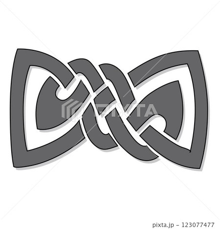 old world Vintage ornament knot Celtic decorative element set isolated vector 123077477