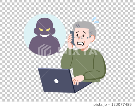 Old man caught in scam 123077489