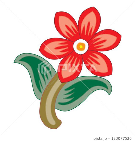 Vintage retro floral calligraphic art decorative elements colored sketch set with flowers isolated vector 123077526