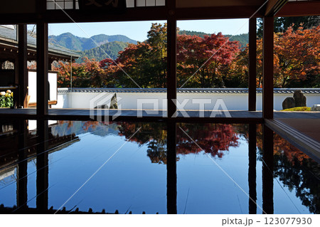 紅葉に彩られた寺院 紅葉に彩られた寺院 123077930