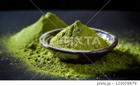 抹茶の粉末 123078679