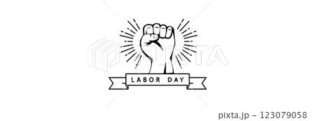 Labor day fist icon. Labor day fist icon. 123079058