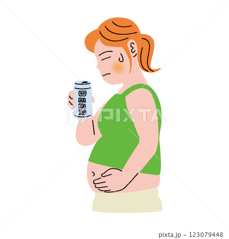 ビールを飲むことを躊躇う女性 123079448