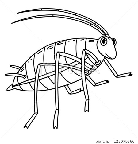 Insect Aphid Animal Isolated Coloring Page  123079566