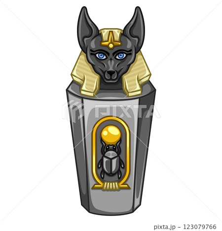 Canopic Jar of the God of Death Anubis 123079766