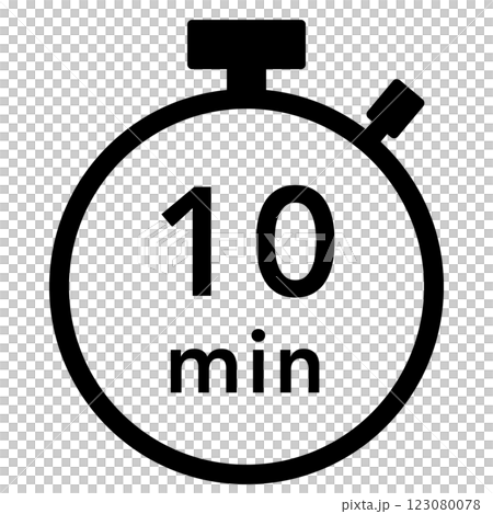 10 minutes stopwatch icon 123080078