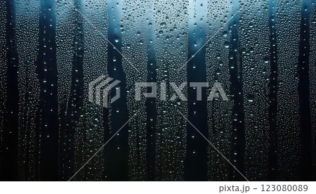 《AI画像》水滴で濡れた窓ガラス 《AI画像》水滴で濡れた窓ガラス 123080089