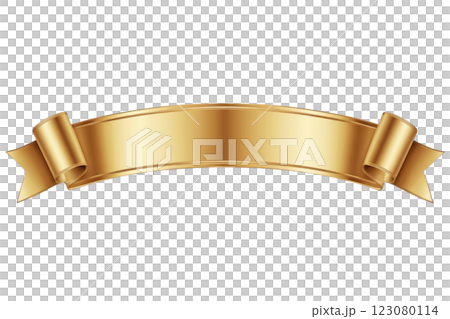 PNG Elegant gold ribbon banner illustration 123080114