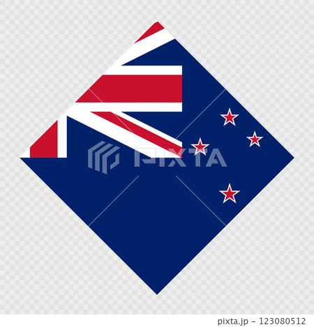 New Zealand rhombus flag. Vector illustration. New Zealand rhombus flag. Vector illustration. 123080512