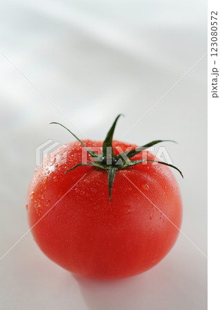 水滴のついたトマト (白バック) 123080572