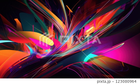 Vibrant and Dynamic Abstract Art With Colorful Energy and Flowing Motion Vibrant and Dynamic Abstract Art With Colorful Energy and Flowing Motion 123080964