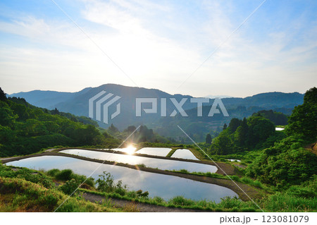 山古志 金倉山の棚田(新潟県) 山古志 金倉山の棚田(新潟県) 123081079