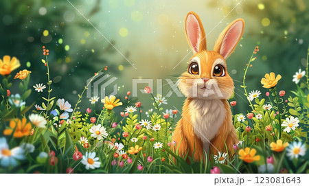 Illustration of an Easter bunny 123081643