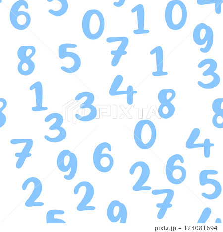 Seamless pattern with beautiful numbers. Ten, twenty, thirty, forty, fifty, sixty, seventy, eighty, ten hundred. Algebra and geometry Seamless pattern with beautiful numbers. Ten, twenty, thirty, forty, fifty, sixty, seventy, eighty, ten hundred. Algebra and geometry 123081694