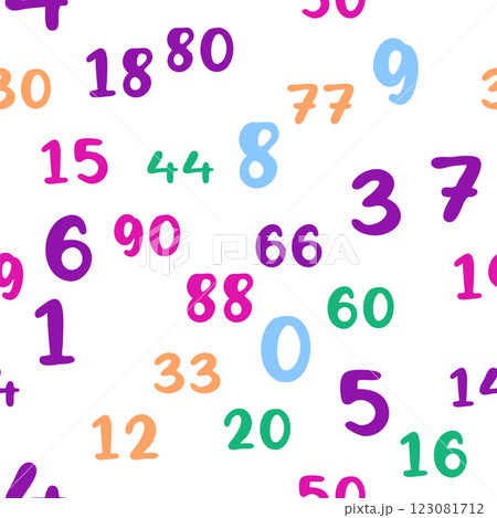 Seamless pattern with beautiful numbers. Ten, twenty, thirty, forty, fifty, sixty, seventy, eighty, ten hundred. Algebra and geometry Seamless pattern with beautiful numbers. Ten, twenty, thirty, forty, fifty, sixty, seventy, eighty, ten hundred. Algebra and geometry 123081712