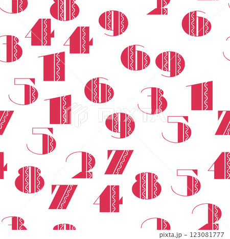 Seamless pattern with beautiful numbers. Algebra and geometry, calculations Seamless pattern with beautiful numbers. Algebra and geometry, calculations 123081777