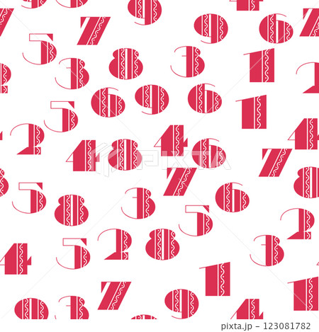 Seamless pattern with beautiful numbers. Algebra and geometry, calculations Seamless pattern with beautiful numbers. Algebra and geometry, calculations 123081782