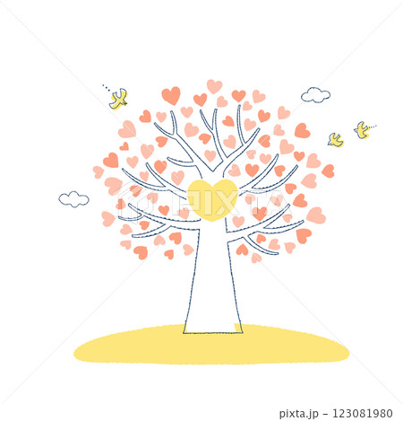 大きなハートの木 大きなハートの木 123081980
