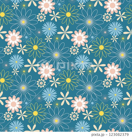 Cute spring floral seamless pattern Cute spring floral seamless pattern 123082379