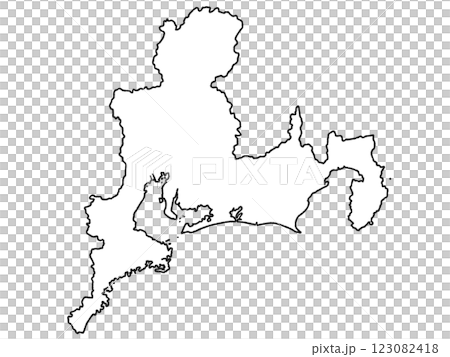 日本中部東海地區的略顯鬆散的白色地圖 日本中部東海地區的略顯鬆散的白色地圖 123082418