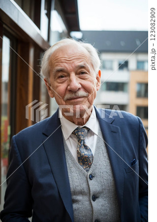 アクティブシニア　おじいちゃん　スーツ 123082909