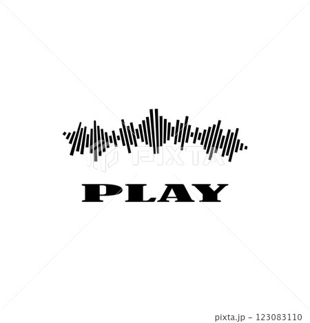 Sound waves vector illustration design template Sound waves vector illustration design template 123083110